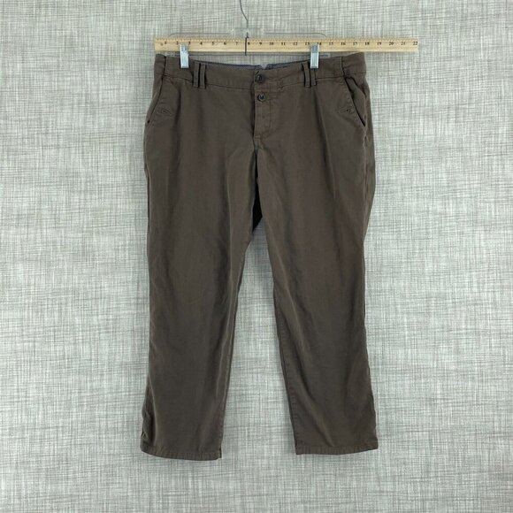 Eddie Bauer mercer Pants Womens 12P brown chino 1184 - Picture 1 of 10